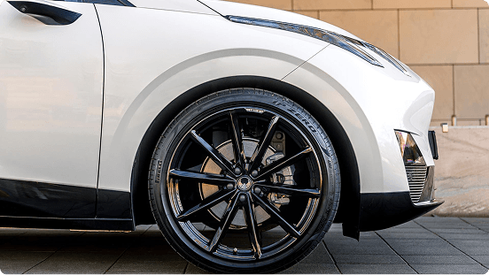 White car tire